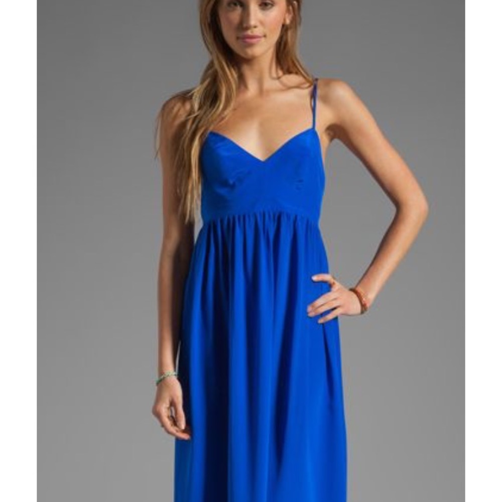 Amanda Uprichard silk gown in royal, small